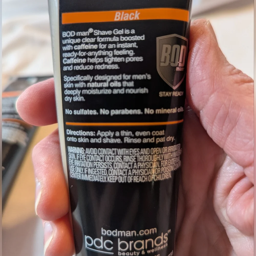 Bod Man Black Shave Gel Set Of 2 Brand New